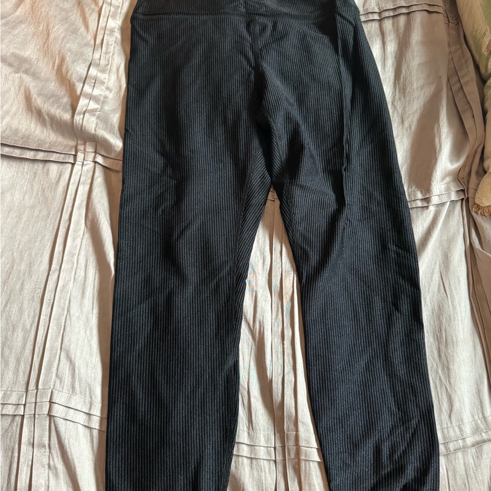 90 Degree By Reflex Charcoal Ribbed Leggings